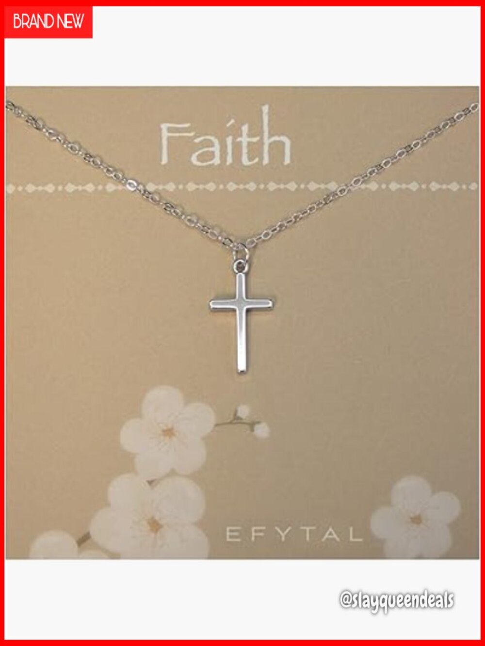 925 Sterling Silver Cross Pendant Necklace 18" Confirmation Gift